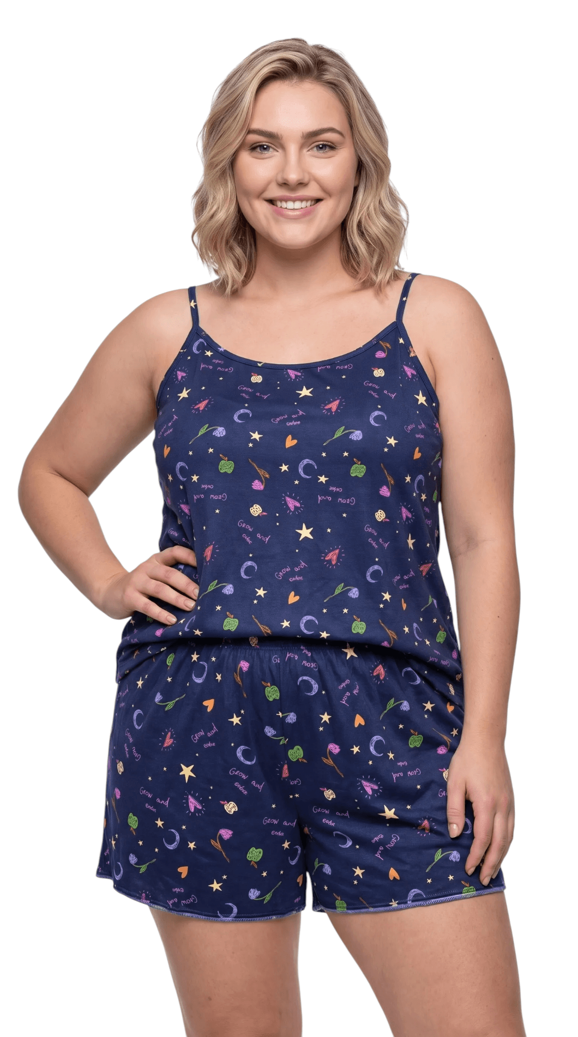 Short Doll Feminino Plus Size Suede Estampado Alças Finas Cleo